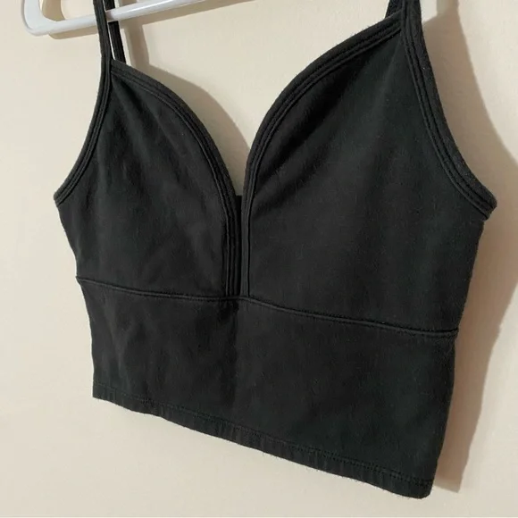 Hollister Must- Have Collection Black V-Neck Crop Top Bralette S - Picture 8 of 8